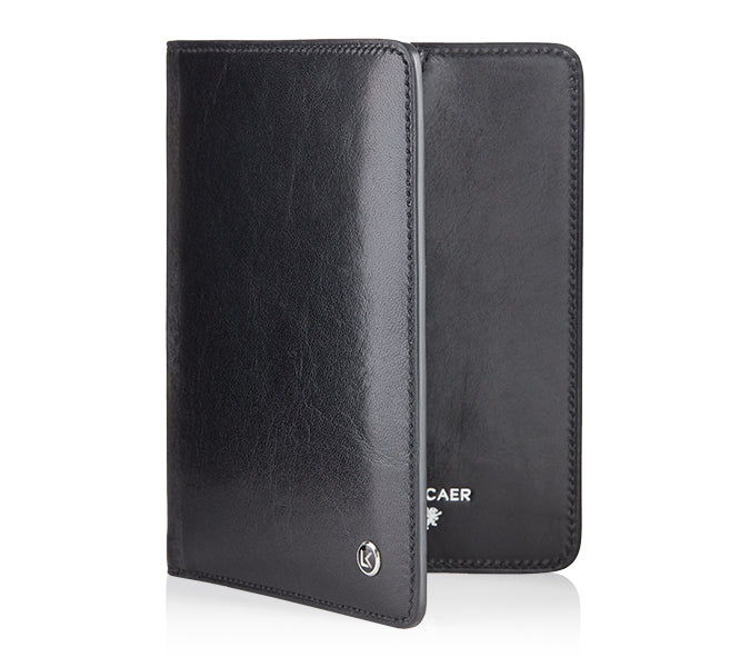 Passport wallet in luxurious handcrafted vegetable tanned leather LUXCAER
