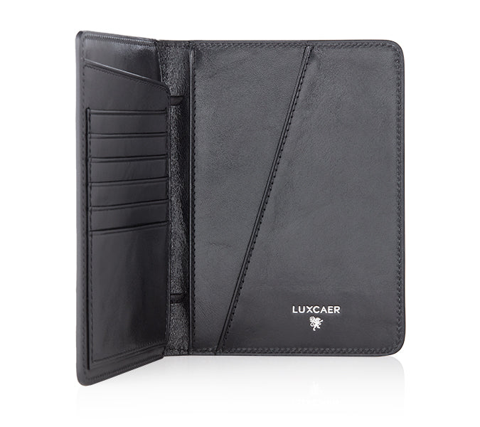 Passport wallet in luxurious handcrafted vegetable tanned leather LUXCAER